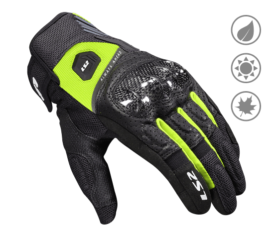 LS2 Atom Black/H-V Yellow MAN